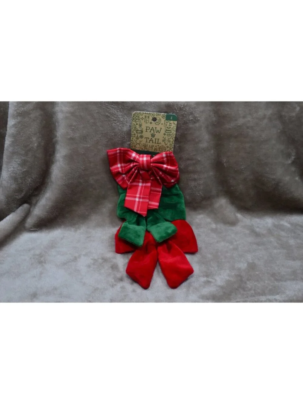 Paw & Tail Christmas Holiday Large Dog Pet Collar & Accessory Velvet Festive